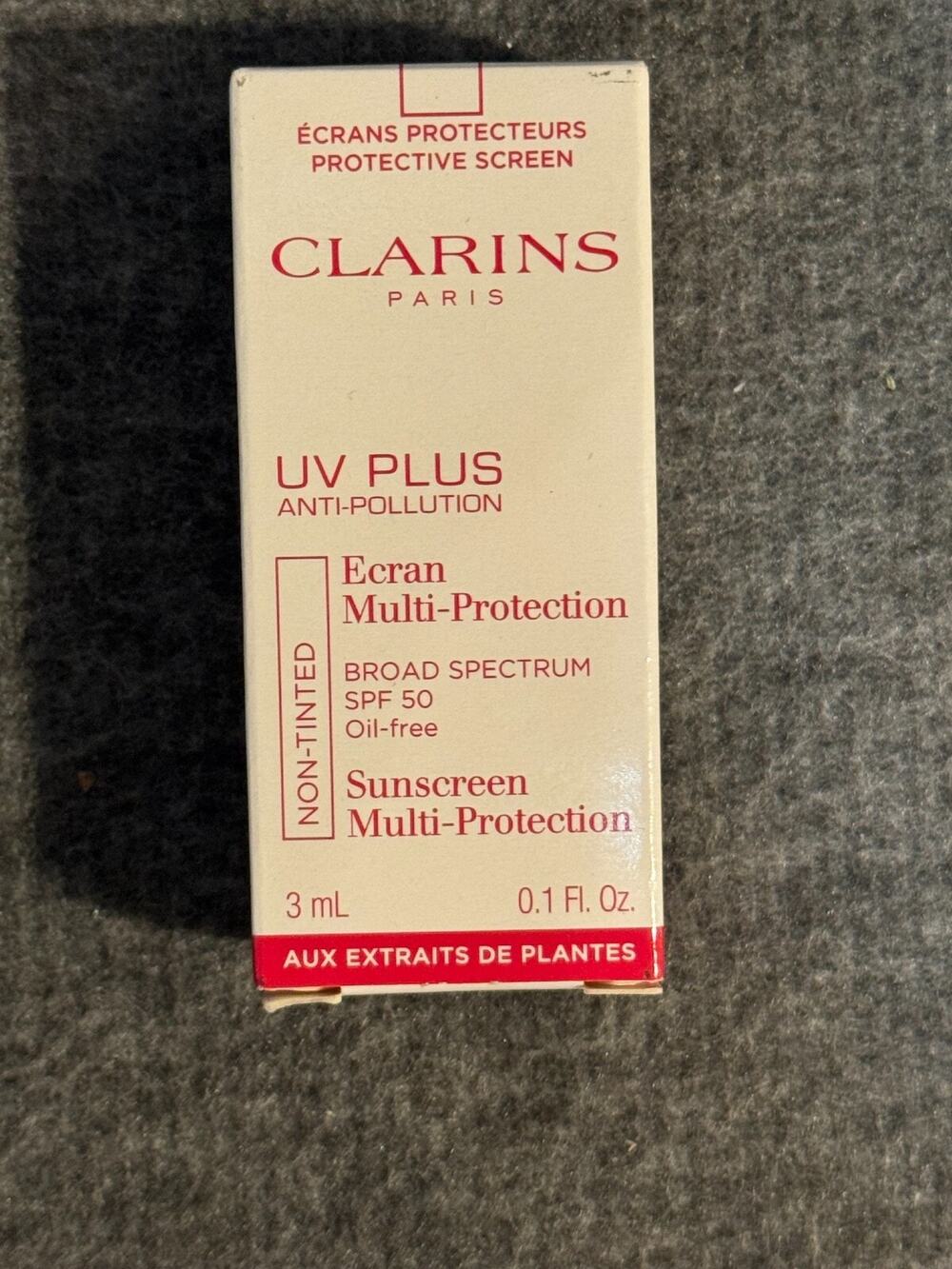 Clarins Paris UV Plus Sunscreen Multi-Protection SPF 50 - Travel Size 3mL 0.1oz